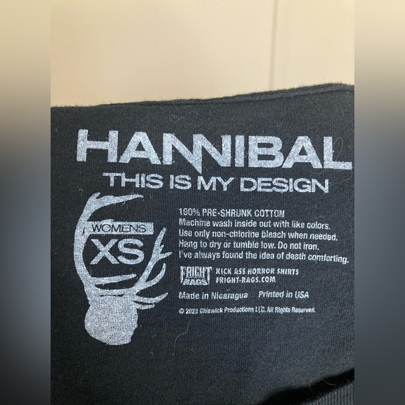 Hannibal Fright Rags Exclusive This Is My Design T-Shirt Women's Size XS - Picture 2 of 3